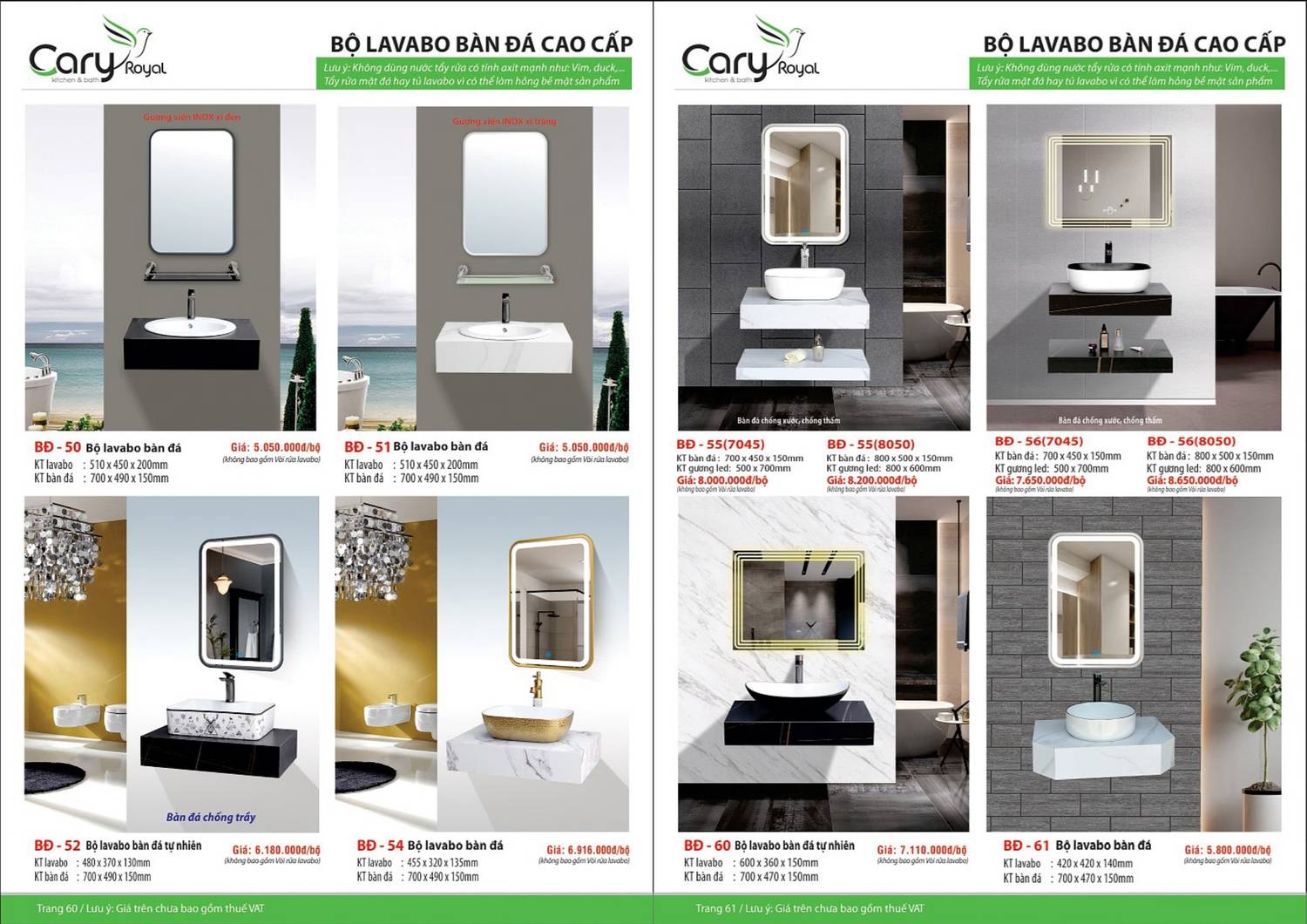 Thiết bị vệ sinh CARY ROYAL Catalogue và Bảng giá mới nhất 2024 - 2025 /Page 31